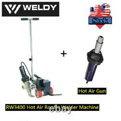 USA Weldy RW3400 Hot Air Welder Roofing Welding Machine+Hot Air Gun 40mm