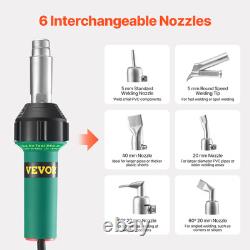 VEVOR Hot Air Plastic Welder 1600W PVC TPO Vinyl Heat Gun Torch & 17 Accessories