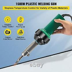 VEVOR Roofing Welder 6 Pcs PVC Welding Gun 1600W Hot Air Plastic Welder 120V