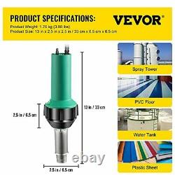 VEVOR Roofing Welder 6 Pcs PVC Welding Gun 1600W Hot Air Plastic Welder 120V