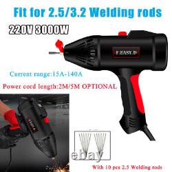 Welding 15-140A Gun Machine Electric Welder Kit With Welding Rod Handheld 3000W