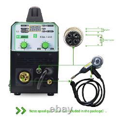 Welding Machine 150A MIG/MAG/TIG/Stick Arc Welder 5 in 1 Spool Gun Weld Aluminum